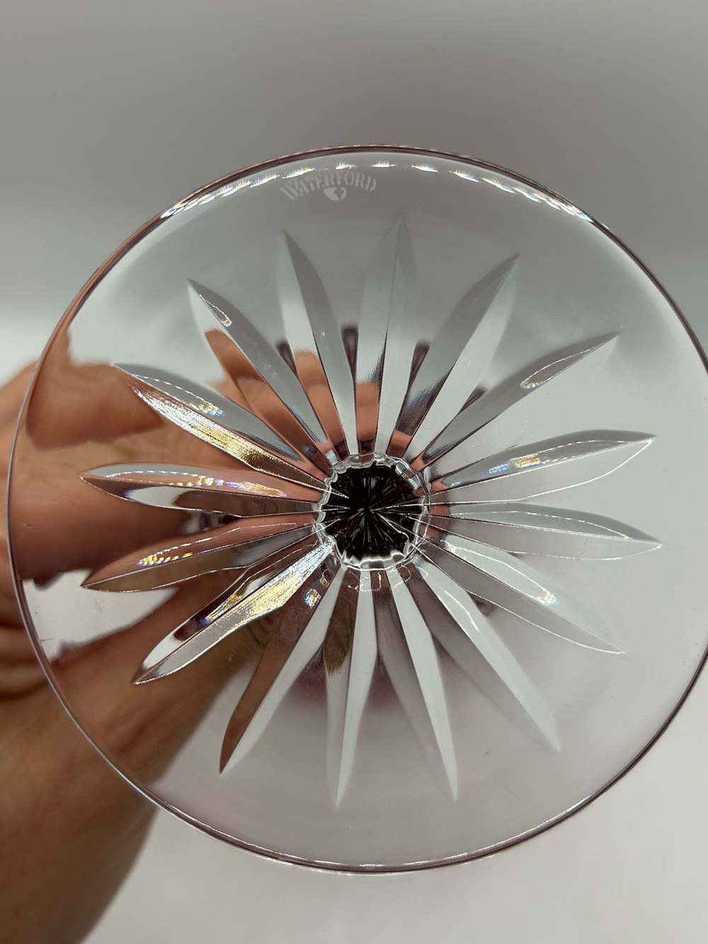 Set of 8 Waterford Crystal Clarendon Ruby Red Wine Hock Glasses - Picture 8 of 14